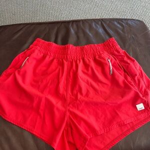 Vuori Red Athletic Shorts Lightweight Comfort